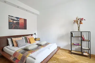 Łóżko lub łóżka w pokoju w obiekcie Modern And Cozy - City Center - Dobra 27