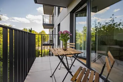 Balkon lub taras w obiekcie ShortStayPoland Jagiellońska (B134)