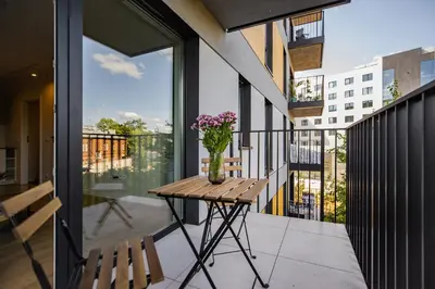 Balkon lub taras w obiekcie ShortStayPoland Jagiellońska (B134)