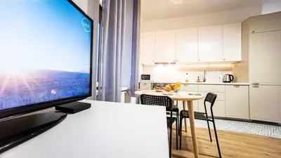 Kuchnia lub aneks kuchenny w obiekcie Spacious Apartment with 3 meter ceilings, Powiśle, The Old Town