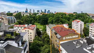 Widok na miasto Warszawa z tego apartamentu