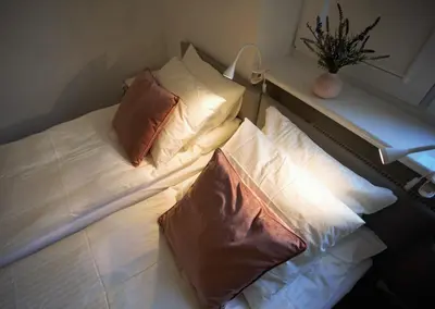 Łóżko lub łóżka w pokoju w obiekcie apART!ment