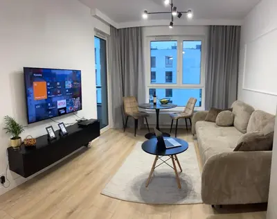 Telewizja i/lub zestaw kina domowego w obiekcie AirPort Apartment