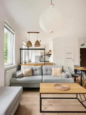 Część wypoczynkowa w obiekcie Polna Centrum Studio by BookingHost