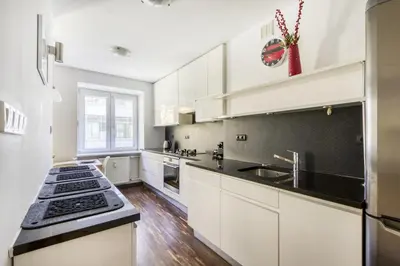 Kuchnia lub aneks kuchenny w obiekcie Labo Apartment Plac Grzybowski