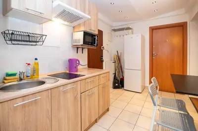 Kuchnia lub aneks kuchenny w obiekcie Regem Pokoje Nowogrodzka