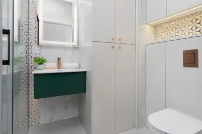Łazienka w obiekcie Lux Apartment Niemcewicza with AC & Balcony Warsaw Ochota by Noclegi Renters
