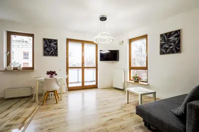 Telewizja i/lub zestaw kina domowego w obiekcie Apartment Wilanow Branickiego