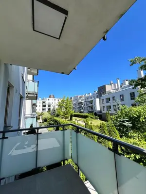 Balkon lub taras w obiekcie Apartment Wilanow Branickiego