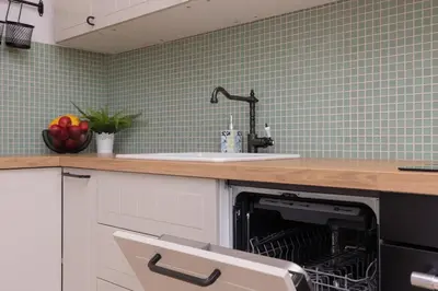Kuchnia lub aneks kuchenny w obiekcie Praga Apartment with Parking by Noclegi Renters