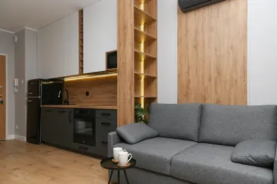 Kuchnia lub aneks kuchenny w obiekcie Komfortowy Apartament w Warszawie, Bemowo, Lazurowa, blisko Metra