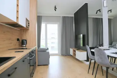 Kuchnia lub aneks kuchenny w obiekcie Komfortowy Apartament w Warszawie, Bemowo, Lazurowa, blisko Metra