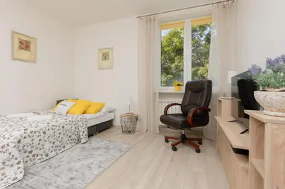 Część wypoczynkowa w obiekcie Racławicka Cozy Studio Apartment by Noclegi Renters