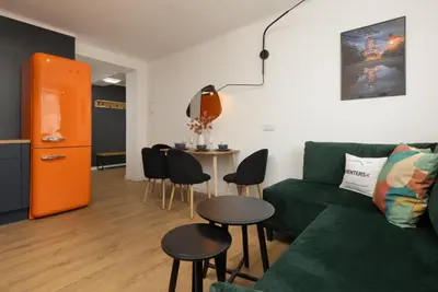 Część wypoczynkowa w obiekcie Stylish Apartment Warsaw Downtown by Noclegi Renters