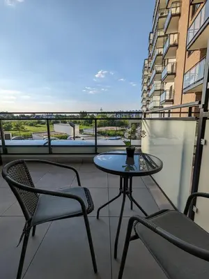 Balkon lub taras w obiekcie OstWestApart A32