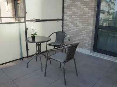 Balkon lub taras w obiekcie OstWestApart A32