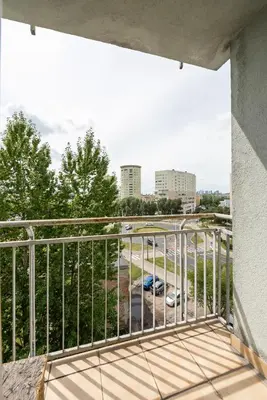 Balkon lub taras w obiekcie Rondo Szendzielarza Standard Studio by BookingHost