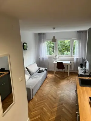 Część wypoczynkowa w obiekcie Przytulna kawalerka typu studio