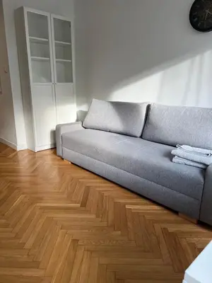 Część wypoczynkowa w obiekcie Przytulna kawalerka typu studio