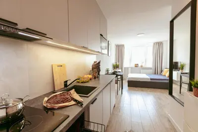 Kuchnia lub aneks kuchenny w obiekcie Bagno 7 - Piękny widok na Pałac Kultury - Wifi - SmartTV 45cali - Better Rental