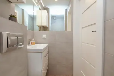 Łazienka w obiekcie Bagno 7 - Piękny widok na Pałac Kultury - Wifi - SmartTV 45cali - Better Rental