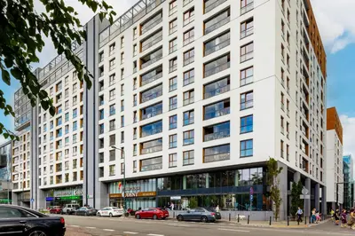 Budynek, w którym mieści się apartament