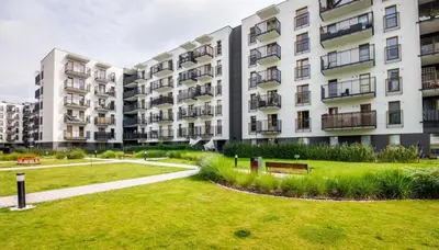 Budynek, w którym mieści się apartament