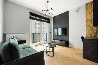 Część wypoczynkowa w obiekcie Varsovia Comfort 204 by BookingHost