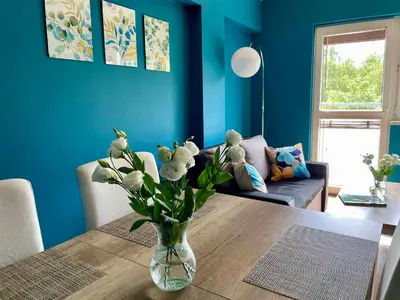 Część wypoczynkowa w obiekcie Apartament Zielony Mokotów