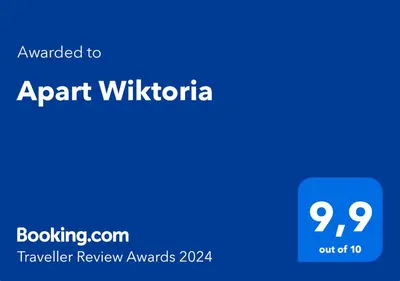 Certyfikat, podpis lub inny dokument wystawiony w obiekcie Apart WIKTORIA