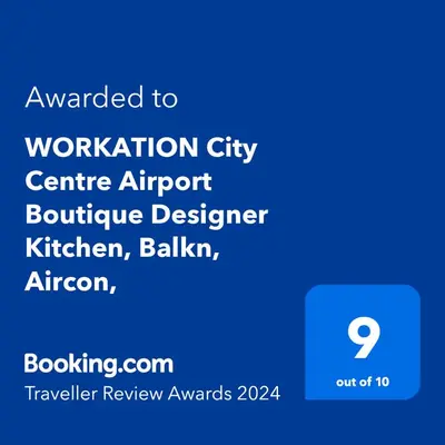 Certyfikat, podpis lub inny dokument wystawiony w obiekcie Centre Airport Boutique Designer Bath, 3-4 days best offer, Kitchen, Balkony, Aircon