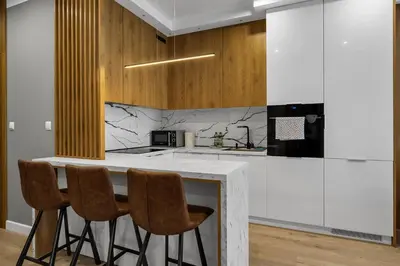 Kuchnia lub aneks kuchenny w obiekcie Lotnisko Chopina Modern Apartment by BookingHost