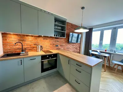 Kuchnia lub aneks kuchenny w obiekcie VIEW 2 fast WiFi TV'55 Netflix HBO AppletTV