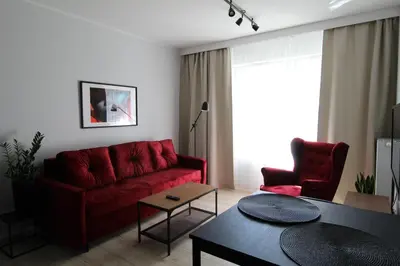 Część wypoczynkowa w obiekcie NEW Apartment Mona Warsaw Red