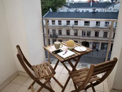 Balkon lub taras w obiekcie Metro Zabkowska - Convenience and quality