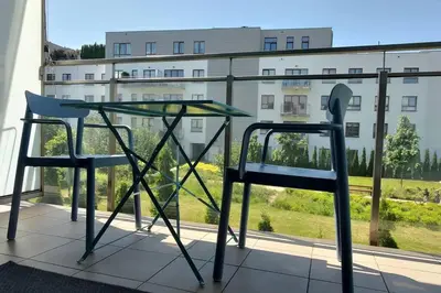 Balkon lub taras w obiekcie Wilanów Comfort - air condition, garage, fast WiFi