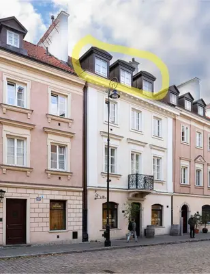 Budynek, w którym mieści się apartament