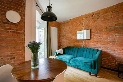 Część wypoczynkowa w obiekcie Cozy Studio 5 minut by Warsaw East