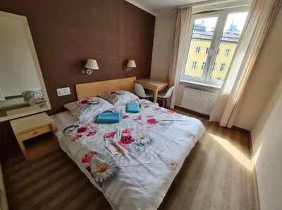 Łóżko lub łóżka w pokoju w obiekcie Fantastic Waw - Z6 Room - 103A