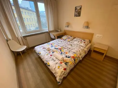 Łóżko lub łóżka w pokoju w obiekcie Fantastic Waw - Z6 Room - 202AN