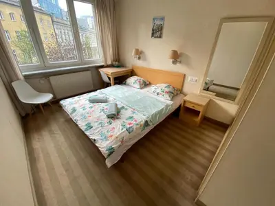 Łóżko lub łóżka w pokoju w obiekcie Fantastic Waw - Z6 Room - 203A