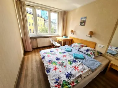 Łóżko lub łóżka w pokoju w obiekcie Fantastic Waw - Z6 Room - 503A