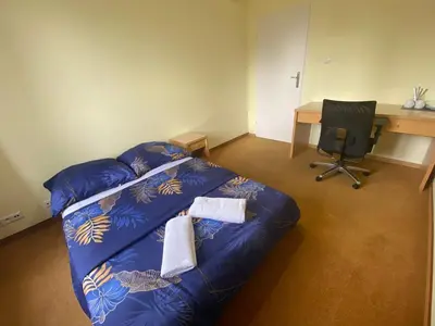 Łóżko lub łóżka w pokoju w obiekcie Fantastic Waw - Z6 Room - 503BN