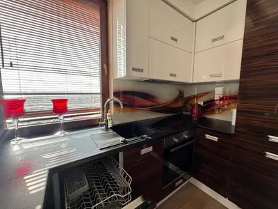 Kuchnia lub aneks kuchenny w obiekcie Apartament City Warszawa