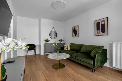 Część wypoczynkowa w obiekcie Kasprzaka 29A Business Apartments N2 - Parking, Balcony, Targi Expo - by Rentujemy