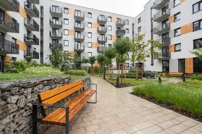 Budynek, w którym mieści się apartament