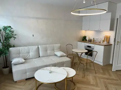 Część wypoczynkowa w obiekcie New apartment next to Warsaw