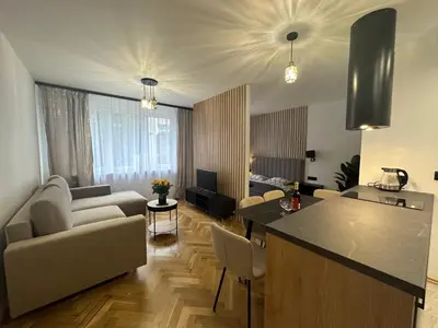 Kuchnia lub aneks kuchenny w obiekcie MKI Apartments - Zlota 69 Warsaw City Center Apartment