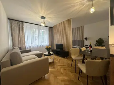 Część wypoczynkowa w obiekcie MKI Apartments - Zlota 69 Warsaw City Center Apartment