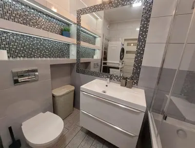 Łazienka w obiekcie Apartament JK 47 A z miejscem postojowym w garażu